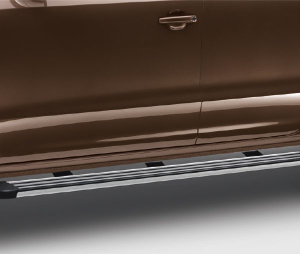 Estribo Plano de aluminio satinado